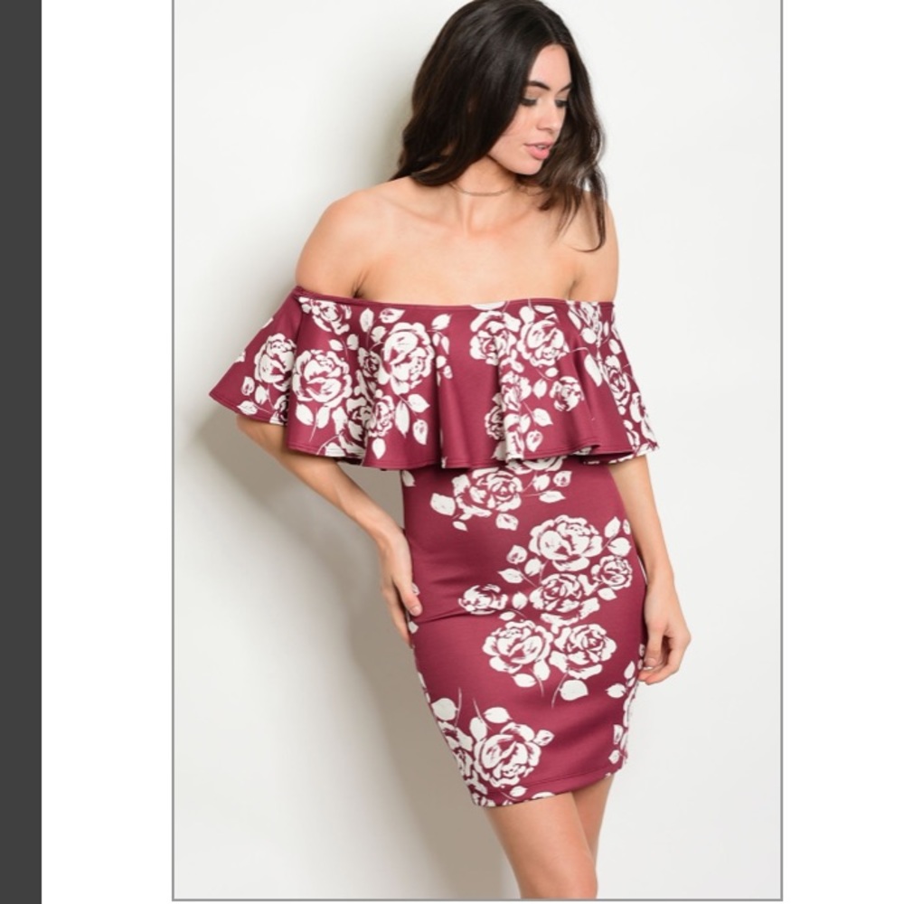 Burgundy dress